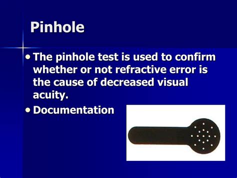 Exploring the Significance of Pinhole Test in Visual Acuity Testing.